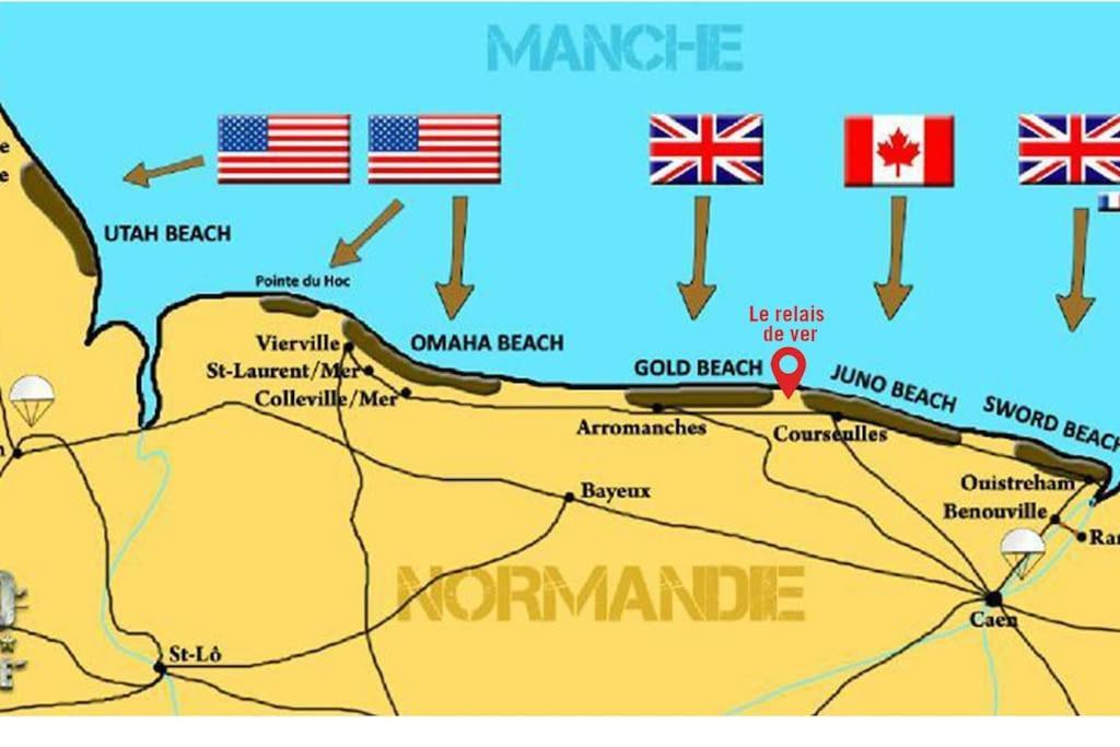 Gite Historique En Normandie Plages Du Debarquement Ver-sur-Mer Luaran gambar
